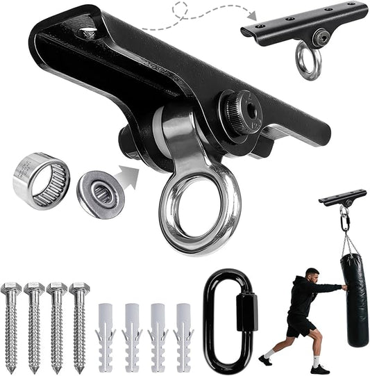 Heavy Duty Punching Bag Hanger Ceiling Mount with Bearing 900 LB Capacity Stainless Steel Swing Hardware for Indoor Hanging Chair Outdoor Swing Set