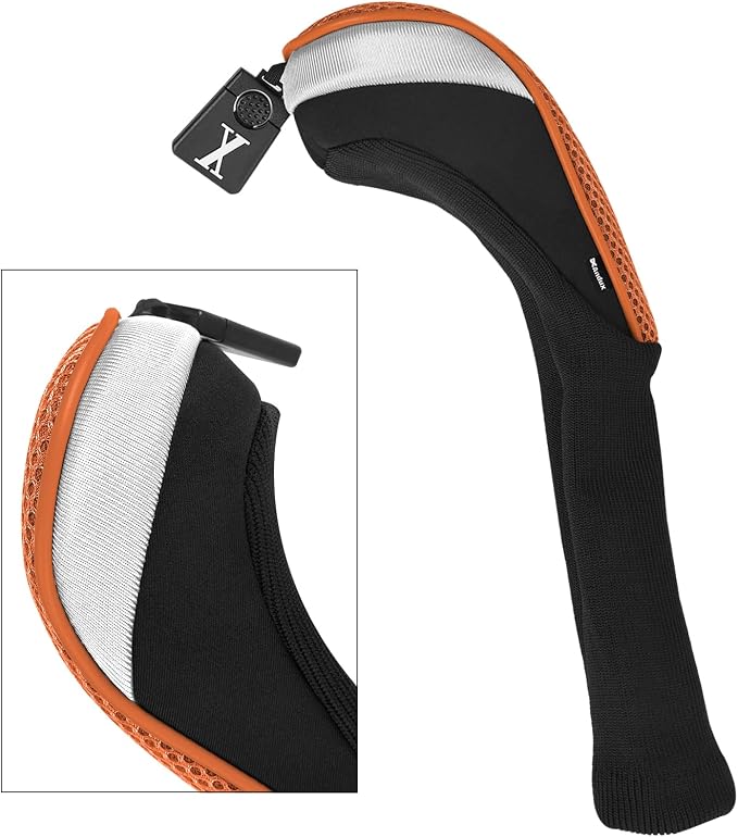 Andux 4pcs/Set Mesh Golf 460cc Driver Fairway Wood Club Head Covers Long Neck with No. Tags