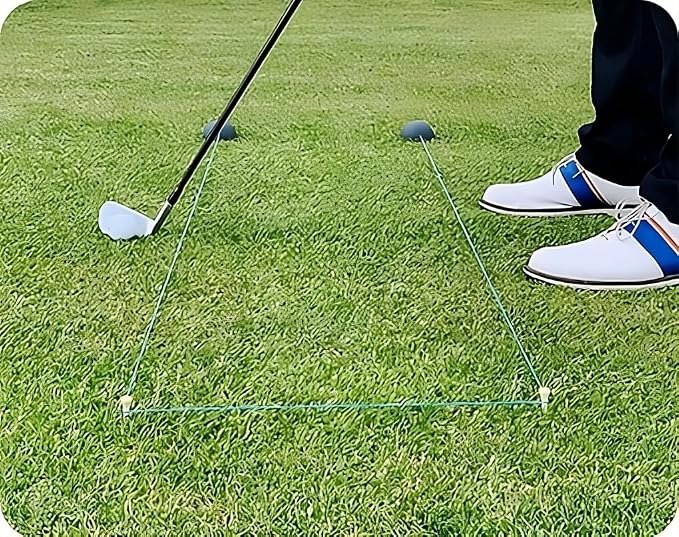 The Alignment Ball - Golf Training Aid for Setup & Alignment - Alternative to Sticks/Rods. Bundle with Golf Ball Alignment Stencil & Pen