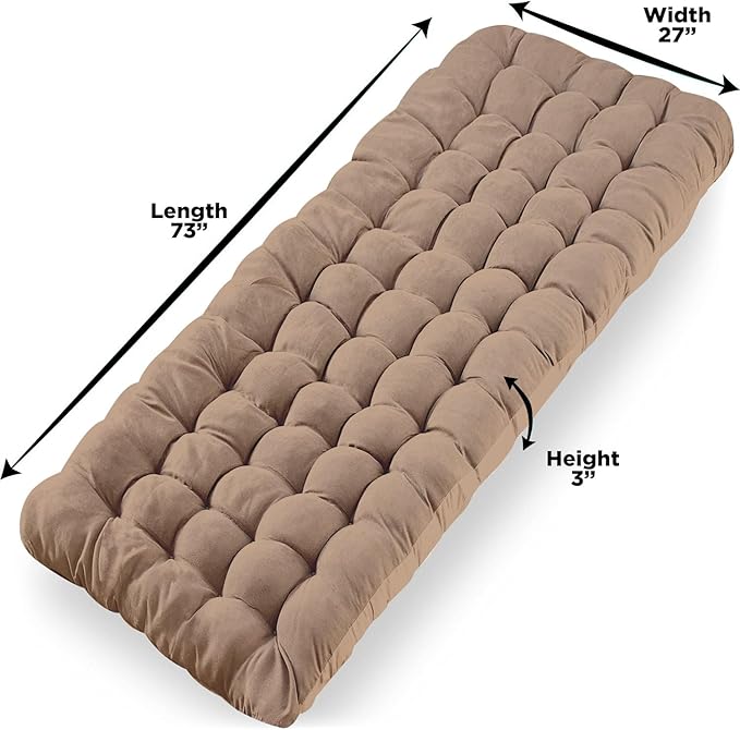 Zone Tech Camping Cot Mattress Pad Premium Quality Outdoor Comfortable Thicker Cotton Sleeping Cot Lightweight Waterproof Bottom Pad Mattress for Adult, Kid