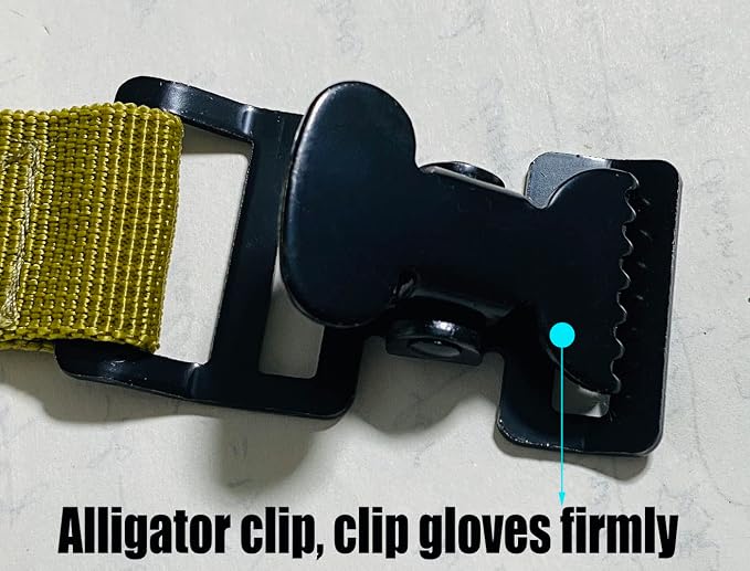 ZHIRONGFA Glove Clip Ensure that Gloves stay with you. for Firefighters Plumbing and Maintenance Workers. Metal Durability and Strong Grip. 5 P/set (Brown)