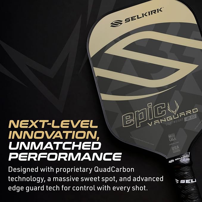 Selkirk Sport Vanguard Hybrid Pickleball Paddle | Carbon Fiber Pickleball Paddle with a Polypropylene X5 Core | Pickleball Rackets