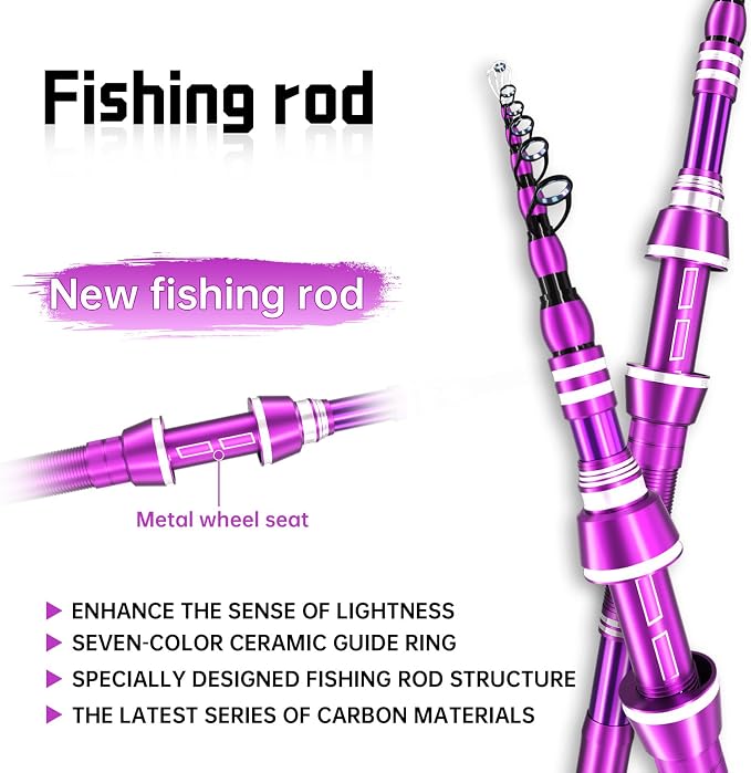 All-in-One Telescopic Fishing Rod Reel Combo Kit - 100M Line, Lures & Case for Saltwater/Freshwater