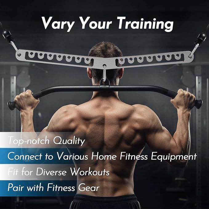 Double to Single Adaptor Plate for Cable Pulley Machines Durable Solid Stainless Steel with 3 Carabiners Suitable for Dual Cable Machines LAT Pulldown, Shoulder & Biceps Exercises