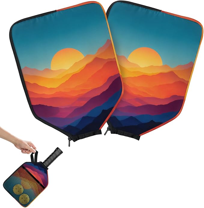Stripe Design Pickleball Paddle Cover - Protective Polyester Sleeve for Paddles