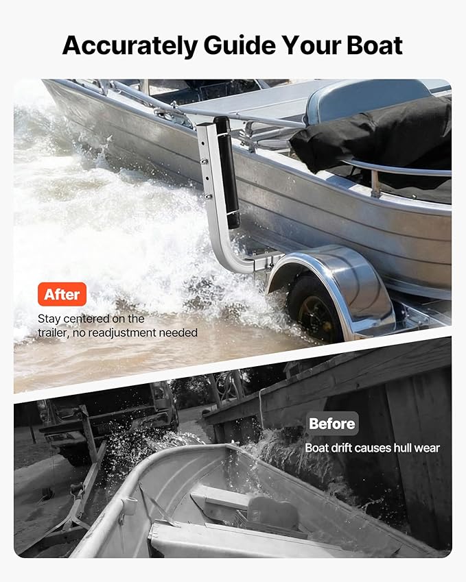 VEVOR Boat Trailer Guide, 16.7"- 60″ Adjustable Design Trailer Guide Poles, 2PCS Trailer Guide-Ons for Ski Boat, Fishing Boat or Sailboat Trailer