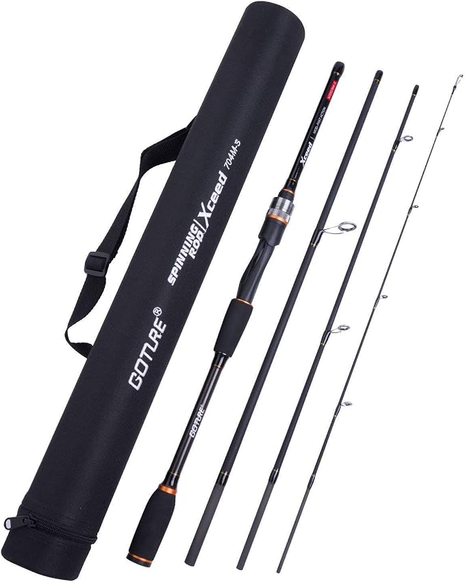 Goture 4-Piece Travel Carbon Fishing Rod M/MH Action 6.6-12ft Multi-Colors | Goture multi-spec travel fishing rods adopt upgraded high-grade carbon fiber blank with premium Fuji line guides