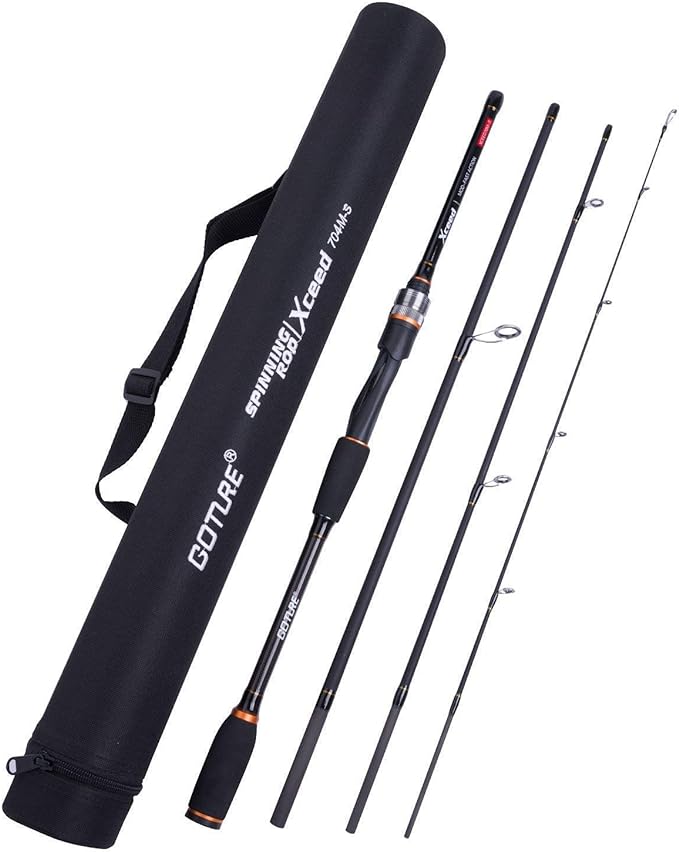 Goture 4-Piece Travel Carbon Fishing Rod M/MH Action 6.6-12ft Multi-Colors | Goture multi-spec travel fishing rods adopt upgraded high-grade carbon fiber blank with premium Fuji line guides