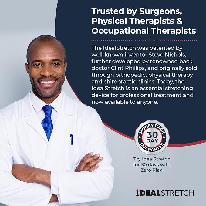 IdealStretch - Leg Stretcher - Hamstring Stretcher - Hip Stretcher - Lower Back Stretcher, & Calf Stretcher - Stretching Equipment - Original Patented - Harmstring Recovery