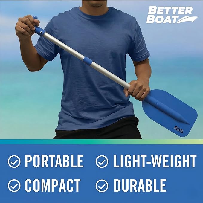 Boat Paddle Telescoping Plastic Collapsible Oar, Kayak, Jet Ski, Rafting, Mini Canoe Paddles, Tubing Floats, Rowing Safety Accessories for Kids and Adults
