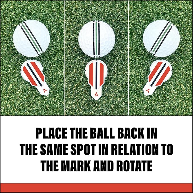 Putting Alignment Aid Tool - Golf Ball Marker - Rotate to Aim - Golf Gift Accessory for Men & Women Golfers - USGA Compliant