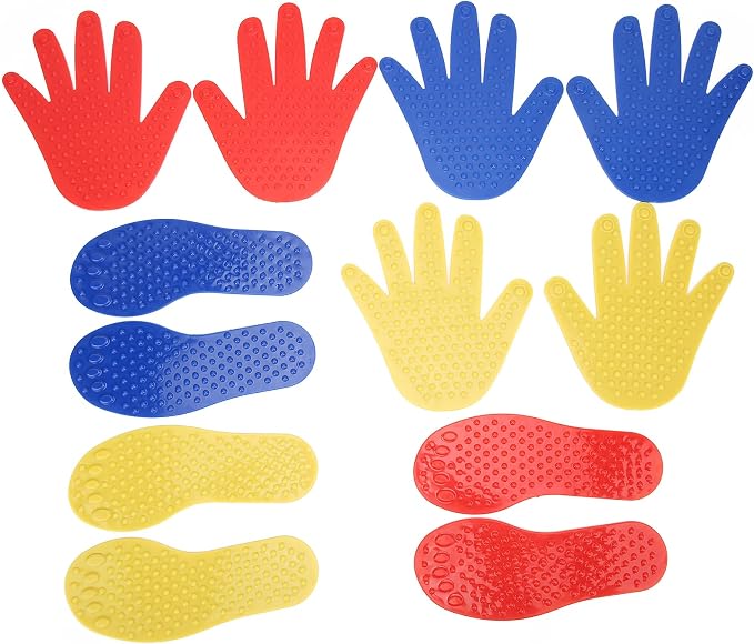 Colorful Hands and Feet Carpet Markers, Exercise Limb Coordination Integration Game Mat, Hands and Feet Play Mat for Parents