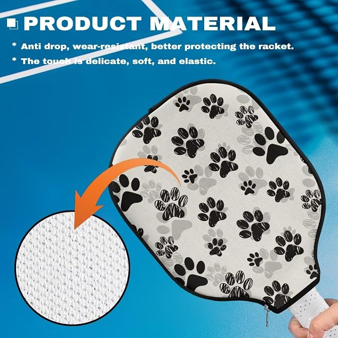 Blue Camo Corgi Pattern Print Pickleball Paddle Covers Only Paddles Holder Sleeve Fits Most Rackets