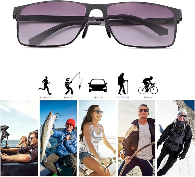 Full Reading Glasses UV Protection Spring Hinge Sunglasses Anti Blue Light Sun Readers for Men and Women Non Bifocal