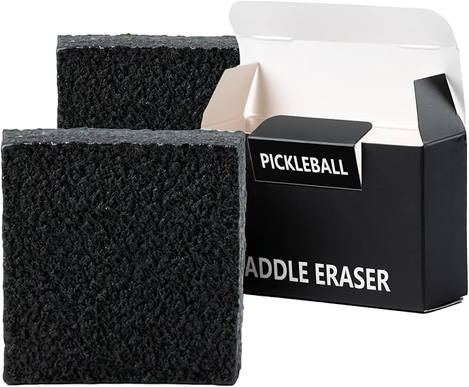 2PCS Pickleball Paddle Eraser - Best Carbon Fiber Pickle Ball Racket Cleaner, Quickly Removes Ball Residue, Dirt, Minor Scratches & Scuffs, Durable & Easy to Use
