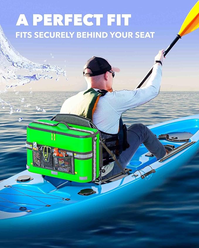 TidyFriend Kayak Cooler Behind Seat, Waterproof Cooler for Kayaking, Kayak Accessories Cooler Bag, Compatible with Lawn Chair Seat, Portable Ice Chest, Keeps Drinks Cold, Travel, Beach, Lunch