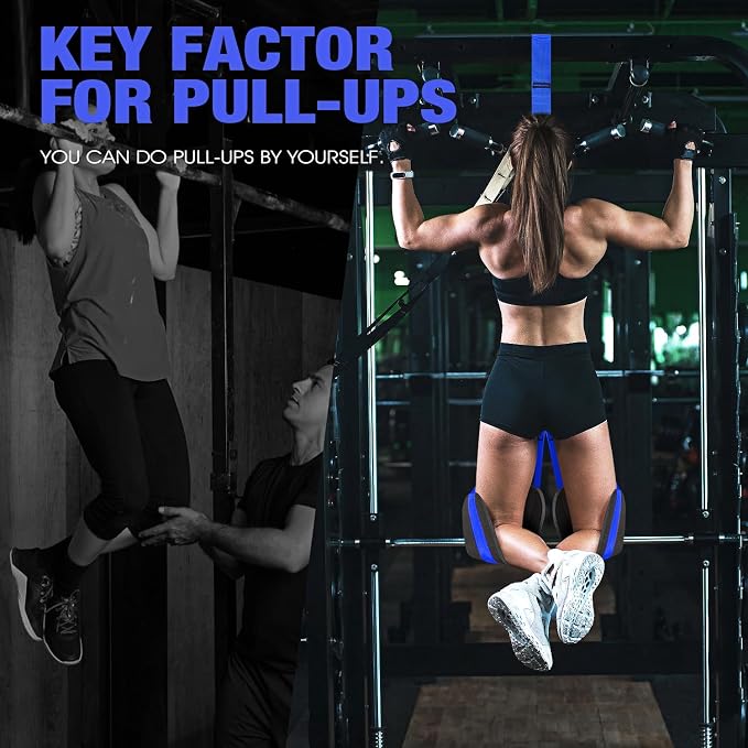 Ayombo Pull Up Assistance Bands, Resistance Bands for Pull Up Bar Workout, Adjustable Heavy Duty Pull Up Assist Equipment with 4 Assistance Bands, Home Gym Fitness Exercise Strength Training