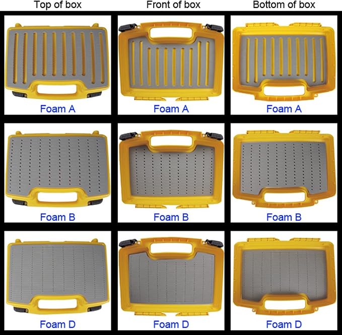 Aventik Streamer Fly Boxes Click Lock Large Streamer Flies Foam Storage Fishing Box Tackle Box Boating Fishing Boxes 14X11X3.35inch/10.43X8.27X3.15inch (SF2 Olivine-14X11X3.35inch)