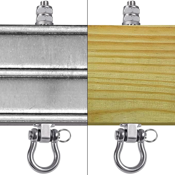 Dolibest Swing Hangers with Bearing - 4 Pack Stainless Steel 304 Hardware Hooks for Wood & Metal Beams, Ideal for Hanging Hammocks, Yoga Swings, Porch Swing, Boxing Bag 1500 LB Capacity - 5'' x M2/5''