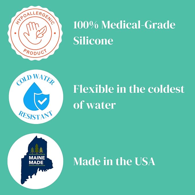 Octopus Regulator Necklace - 100% Medical-Grade Silicone, Made in Maine USA, Comfortable Fit, Compatible with Most Regulators