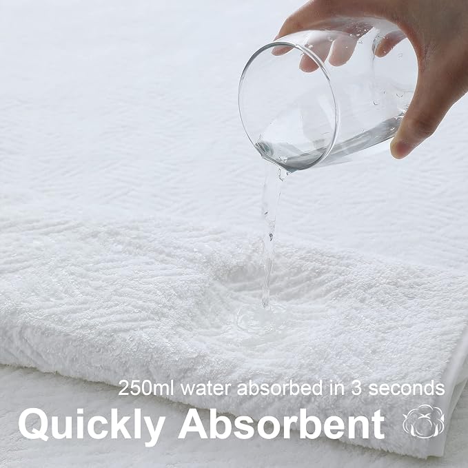 CHINO Bathroom Towel Set,35x70 Inch Bath Sheets Towels for Adults,Jumbo Bath Towels Extra Large Quick Dry Towel Soft Absorbent Oversized Towel Microfiber Shower Towels Bathroom Spa (4 Pcs White)