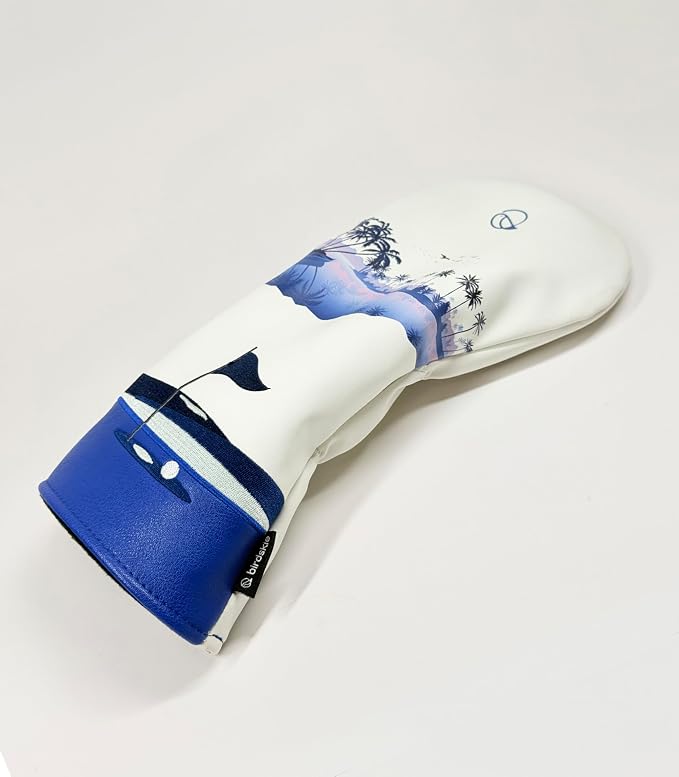 Golf Driver Headcover birdskie Premium Leather Head Cover. Digitally Printed and Embroidered Design. Head Cover for Your Driver by birdskie.