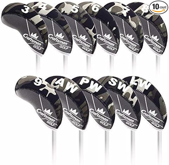 Craftsman Golf US Flag Neoprene Golf Club Head Cover Wedge Iron Protective Headcover for Callaway, Ping, Taylormade, Cobra, Etc.