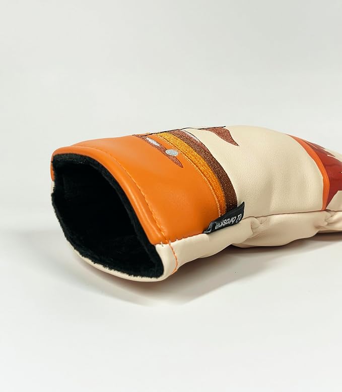 Golf Headcover for Hybrids and Fairway Woods Premium Leather Head Cover. Digitally Printed and Embroidered Design.