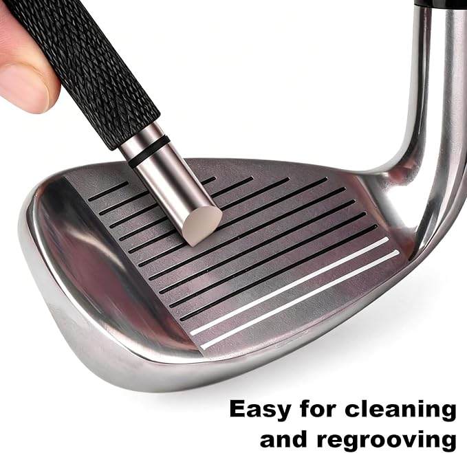 45 Pieces Golf Club Groove Sharpener Tool Set - 3 Color Groove Cleaner & Re-Grooving Kit For Wedges & Irons, Restores Spin For U/V Grooves, Golf Gifts/Gear/Gadgets/Stuff/Gear Accessories For Men