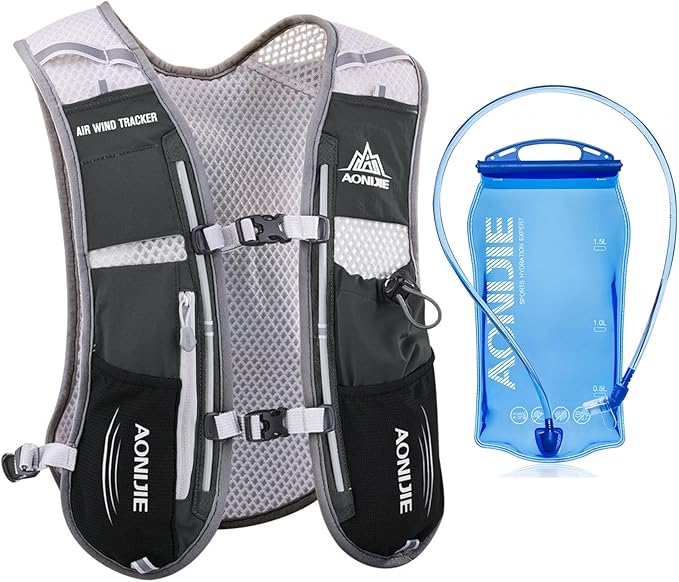 AONIJIE Hydration Vest Pack Backpack 5L 5.5L Marathoner Running Vest Race Hydration for Women and Men Trail Run Hiking Jogging