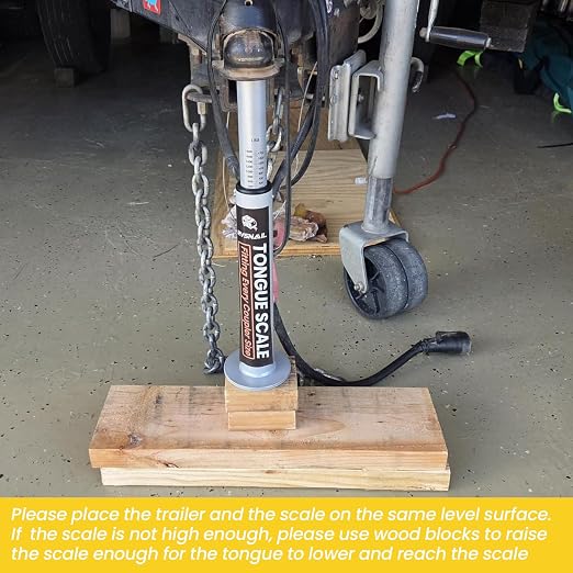 RV Trailer Tongue Weight Scale, 1800 lbs Max Weight Capacity, Portable Trailer Coupler Scale for Travel, Horse, Larger Cargo & Boat Trailers