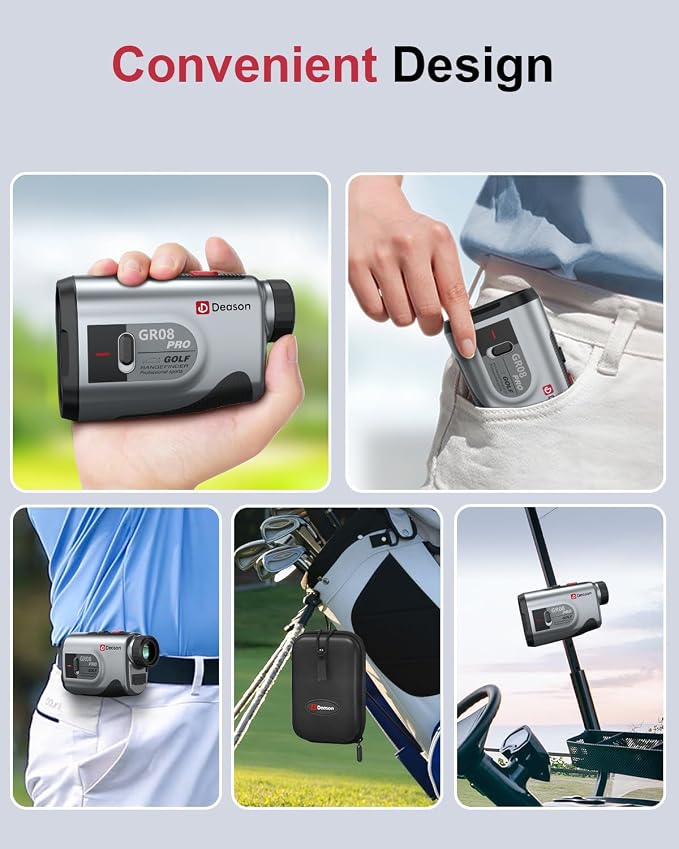 Golf Rangefinder with Slope,7X Magnification Laser Rangefinder, 1300Yards Rechargeable Range Finders Golfing with Flag Lock Vibration,Speed Mode for Hunting Shooting