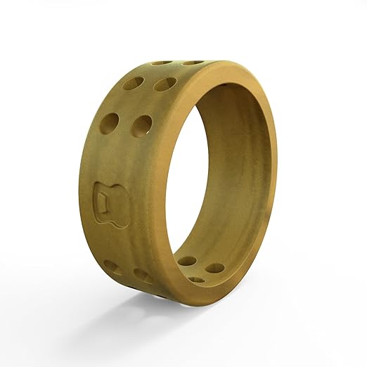 Women's Gold Perforated Silicone Ring Size 09