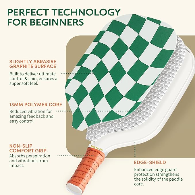 Pickleball Paddles Set of 2/4- USAPA Approved Graphite/Fiberglass Pickleball Racket, 2 Pickleball Rackets, 4 Balls and 1 Portable Carry Bag, Aesthetic Pickle Ball Set for Men Women Beginners