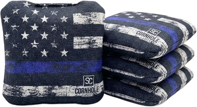 Professional Dual Sided Cornhole Bags- 16 oz 6x6 w/Premium Resin Fill - Official Tournament Slide/Stick Pro Bean Bags - Regulation/Approved