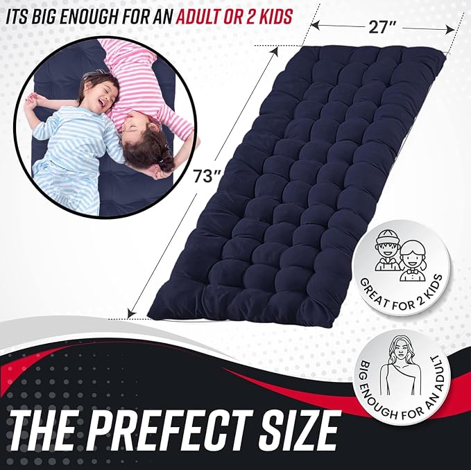 Vaygway Outdoor Camping Cot Pads Mattress- Soft Comfortable Lightweight Thick Cotton Sleeping Cot- Portable Hiking, Traveling, Backpacking Waterproof Bottom Pad Mattress