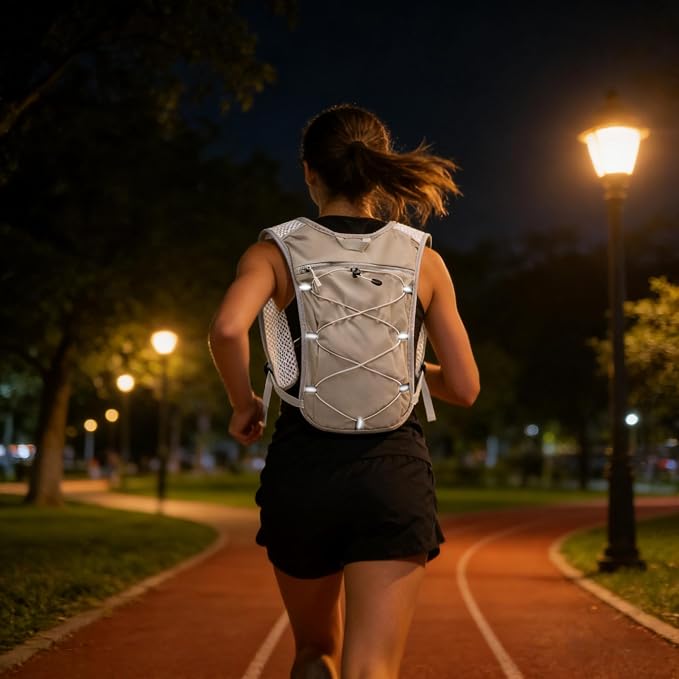 Hydration Backpack Lightweight Running Vest for Women Men with 500ml Soft Flask Hiking Daypack