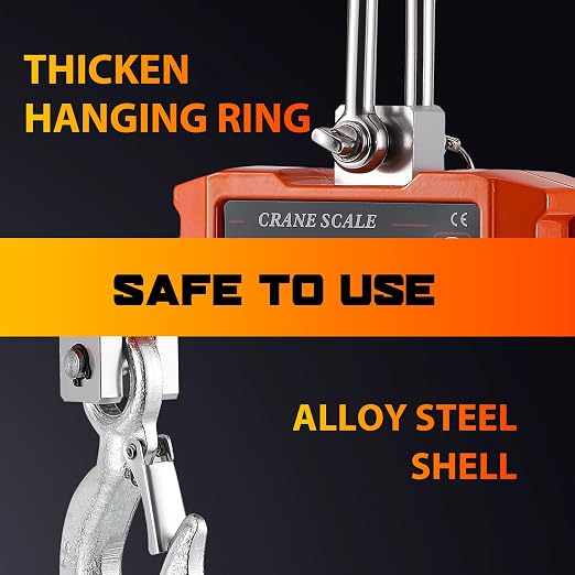 CGOLDENWALL Digital Crane Scale 2200lb Hanging Scale with Switchable kg/lb Display - ideal for Farms, Hunting and Livestock