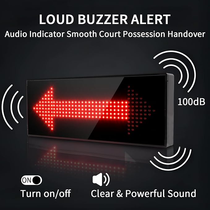 LED Basketball Possession Indicator, Electronic Possession Arrow | Bright large display, easy to use, plug-in & rechargeable, durable build, for school leagues, tournaments, coaches, referees