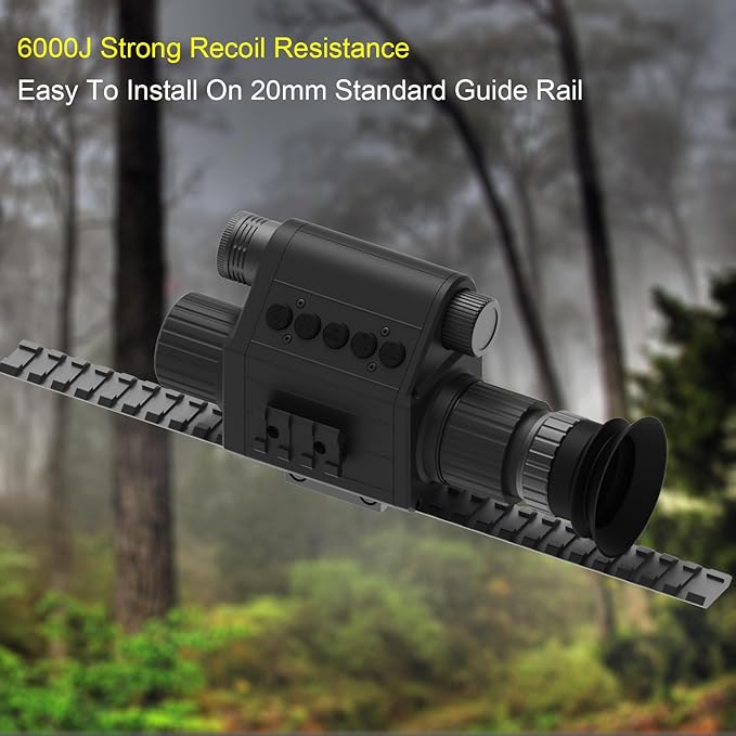 Digital Night Vision Monocular, IR Illuminator 850nm Night Vision Rifle Scope for Night Watching & Observations, 4X Digital Zoom, Save Photos & Videos with 32GB TF Card