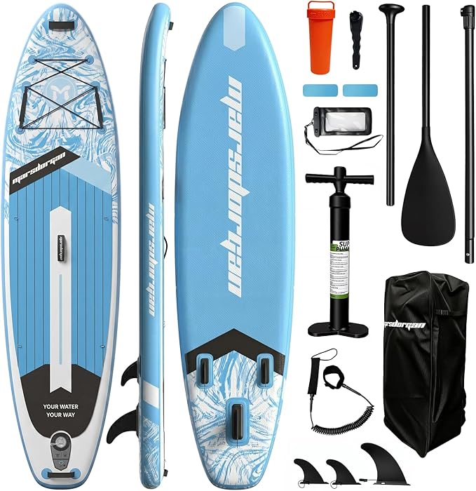 11'x34 Inflatable Paddle Board for Adults Youth, Extra Wide 430LBS Capacity SUP, Stable 2-3 Person Family for Lake Ocean Fishing Surfing Yoga, Includes Accessories