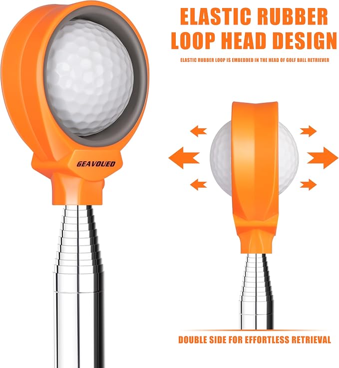 Golf Ball Retriever 9Ft/12Ft/14.5Ft/16.3Ft/20Ft Golf Ball Retriever Telescopic，Professional Stainless Steel Ball Retriever Tool Golf