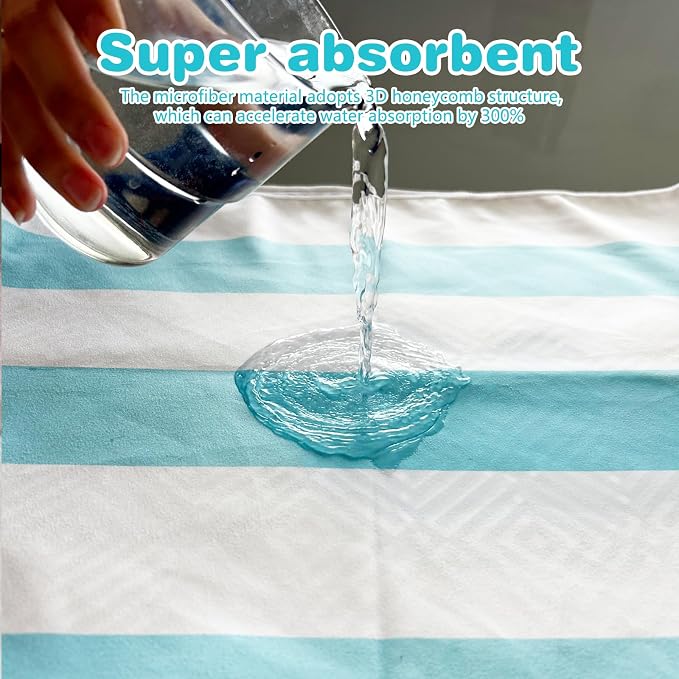 PY SUPER MODE 2 Pack Beach Towel - 75 x 35 inches Quick Dry Microfiber Beach Towels Oversized, Lightweight Soft and Absorbent Bath Towel Suitable for Swimming Pool Camping for Kids & Adults