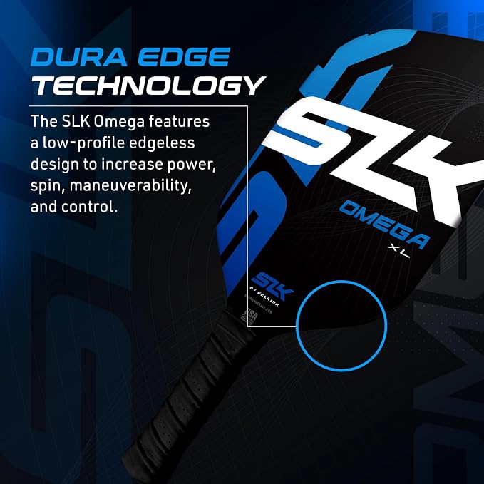 Selkirk Sport SLK Omega Pickleball Paddle & Pro S1 Ball 4-Pack | Made in the USA | Edgeless Carbon Fiber Pickleball Paddle | USAPA Approved