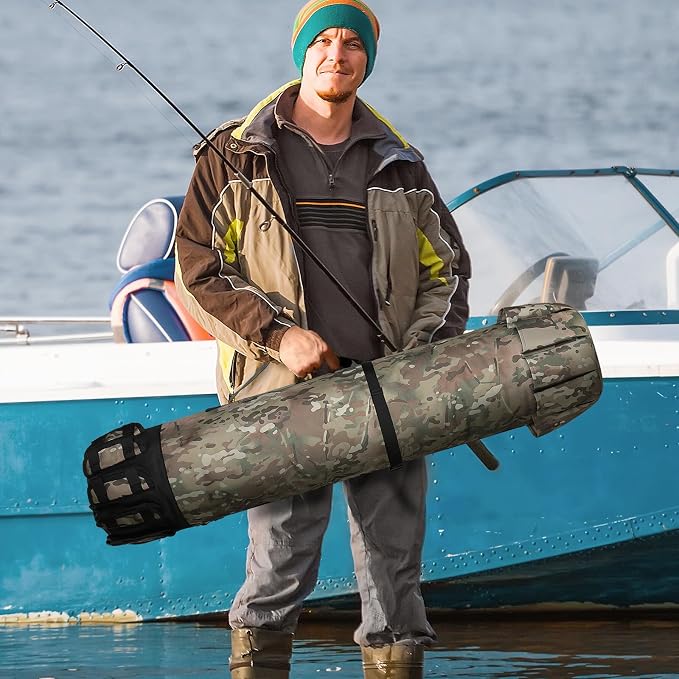 Fishing Pole Bag Rod Case, Folding Fishing Pole Bag Fishing Gear