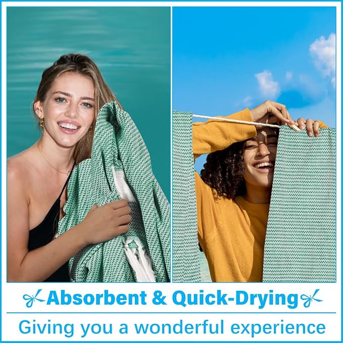 Vikumond Oversized Turkish Beach Towel Blanket XXL Cotton Sandproof Towels Boho Woven Extra Large Big Sand Free Giant Throw Blankets Huge Quilt XL Picnic Camping Necessities Cloud for Adult Gifts