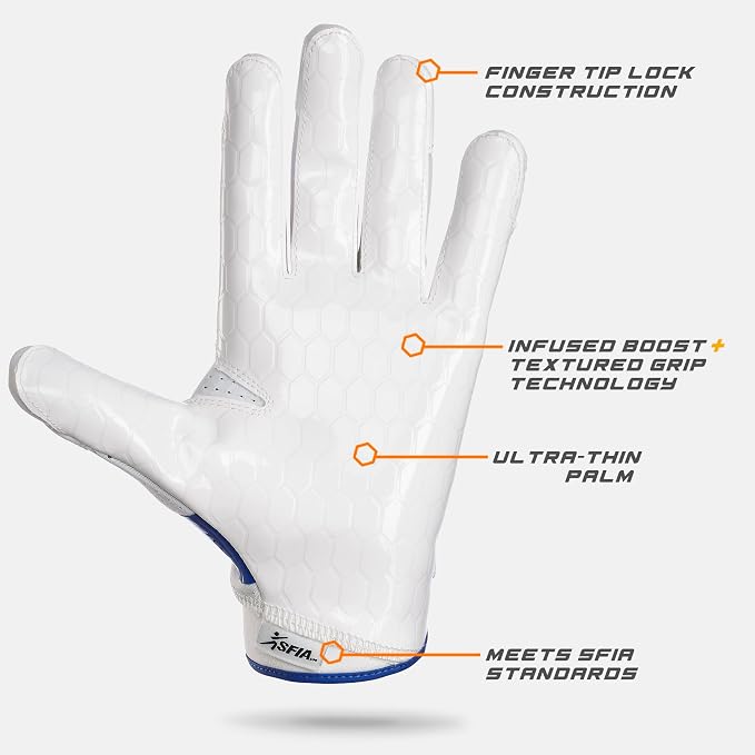 Grip Boost DNA 2.0 Football Gloves with Engineered Stick - Adult Sizes
