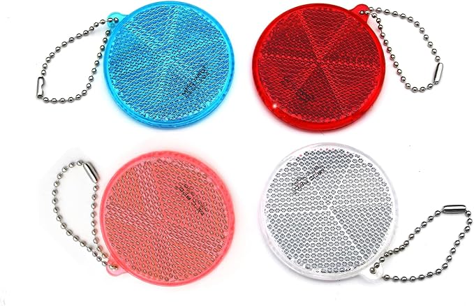 4Pcs Safety Reflector - Stylish Reflective Gear for Jackets, Bags, Purses, Backpacks, Strollers and Wheelchairs