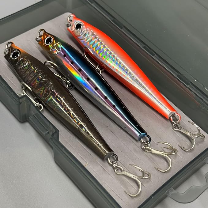 Ocean Fishing Minnow Lures 3pcs | High-Index Plastic Jerkbait Swimbaits for Bass & Trout