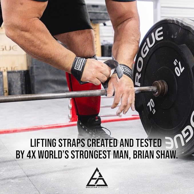 Evolution Athletics Sport Lifting Wraps and Straps for Weightlifting, Powerlifting, Strength Training